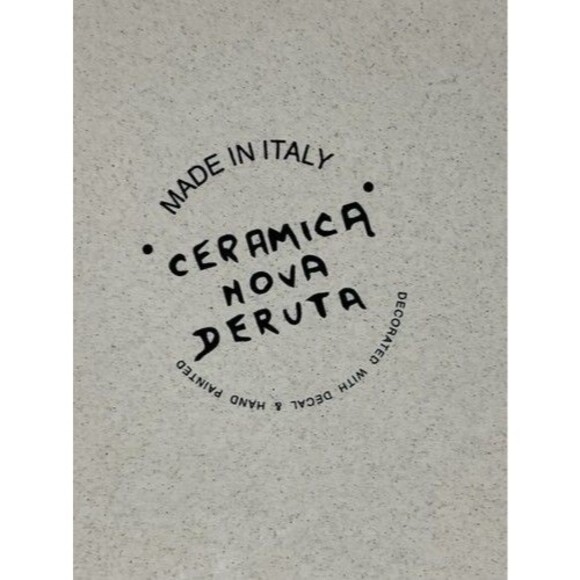 NWOB Ceramic Nova Deruta Hand Painted Flower Dragons Tray Italy 10.75"x5” - Picture 2 of 11